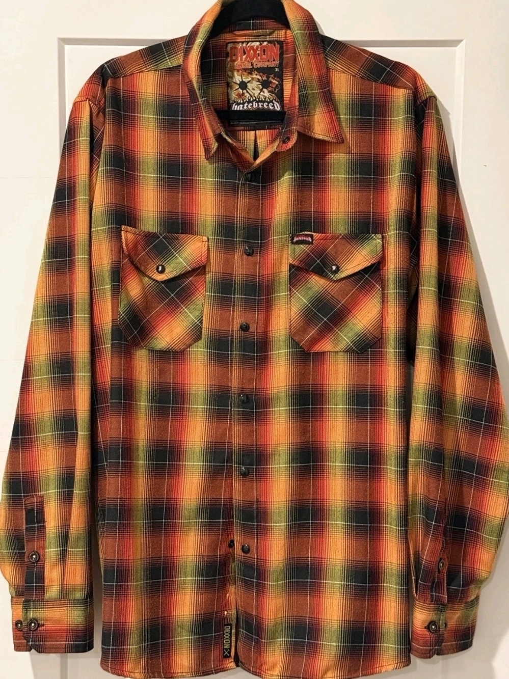 Dixxon Flannel Hatebreed Perseverance Limited Edition Plaid Shirt Mens XL Mint